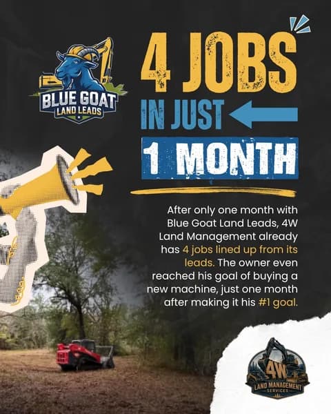 4W Land Management: 4 jobs in just 1 month