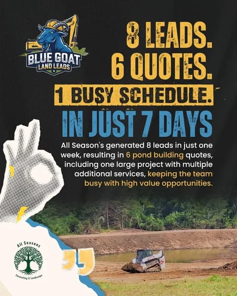 All Seasons: 8 leads, 6 quotes, 1 busy schedule in 7 days